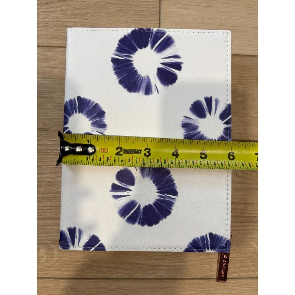 Make Moments Into Memories Blue Floral Notebook with Attached Rose Gold Zipper P